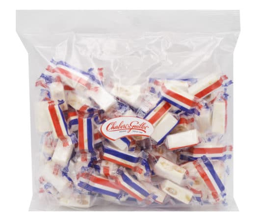 Nougat tendre Bleu-Blanc-Rouge au détail – poche 500g